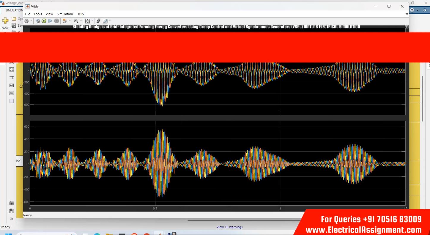 Virtual Synchronous Generator Control for Low-Inertia IEEE 14-Bus Solar Grid Frequency & RoCoF Analysis screenshot 12